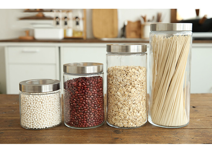 Large Empty Glass Jars For Food Candy Food Beverage Customizd Size