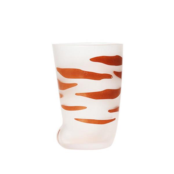 Buy cheap Thermal Transfer 300ml Cat Claw Hand Blown Frosted Glass Cup from wholesalers