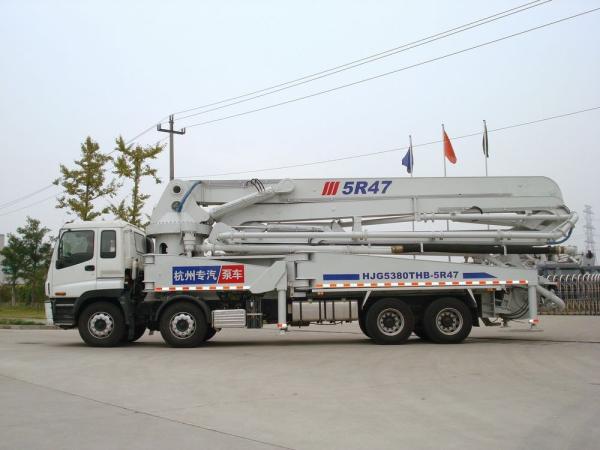 Buy cheap Rz-Shaped 47m Concrete Boom Pump Truck Safety Isuzu 8x4 700L from wholesalers