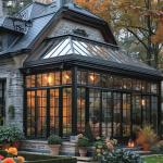 Movable Sunroom Wrought Iron Cast Iron Gazebo Metal Green House Safely