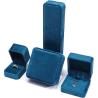 Buy cheap Wholesale manufacturing hot selling Luxury Jewellery Box Personalized Custom logo high end Blue Necklace Bracelet Earrings Ring Packaging Velvet from wholesalers