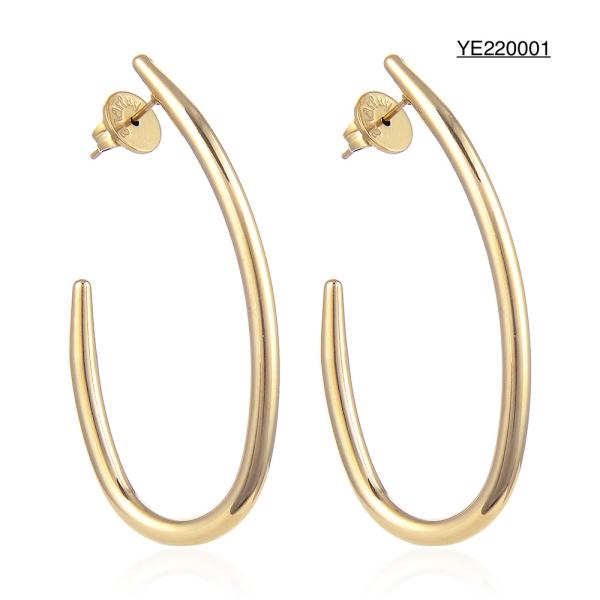 Buy cheap Vintage Jewelry Collection Round Stud Earrings 18k Gold Stainless Steel Earrings from wholesalers