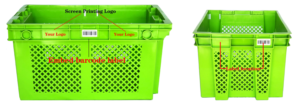 Warehouse Storage Heavy Duty Turnover Apple Crate for Eco-Friendly Delivery and Storage
