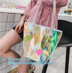 popular bench shoulder bag transparent pvc bag, PVC Tote Bag Shoulder Handbag