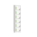 Gym Narrow 0.6mm SPCC Steel Office Lockers 6 Door