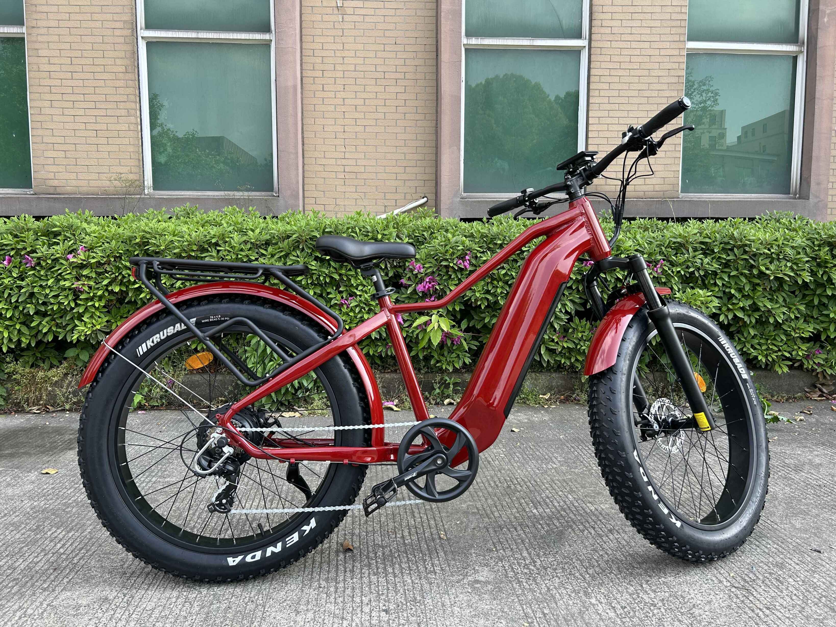 Integrated Battery Beach Cruiser Electric Bike 26 Inch 48V 750W MTB Ebike For Adult