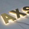 Buy cheap LED Light Source Stainless Steel Gold Color Backlit Letter Sign from wholesalers