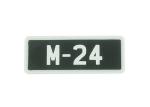 Business Badges Clothes Soft PVC Patches Square Shape 70x25x2mm Black And White