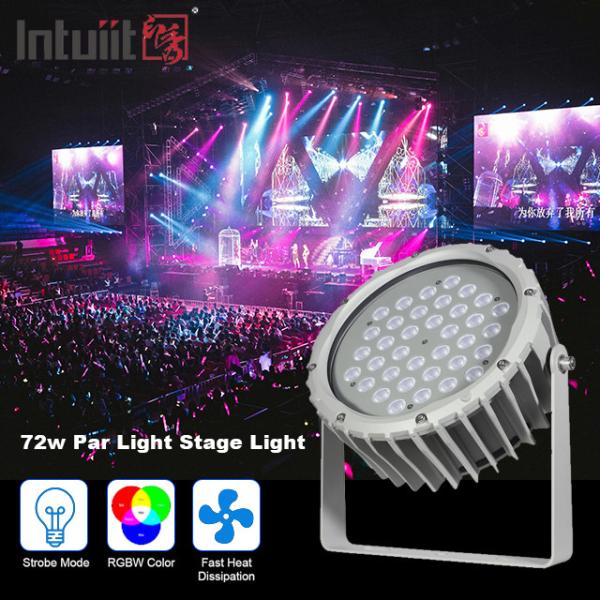 72w RGBW DMX512 Waterproof Led Flood Light Exterior Landscape Garden Round Stage