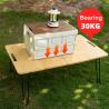 Buy cheap Park Outdoor Picnic Barbecue Bamboo Wooden Board Mdf Small Portable Folding Camping Table with Metal Leg from wholesalers