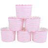 Buy cheap Pink Stripe Cake Dessert Paper Non Stick Baking Cups from wholesalers