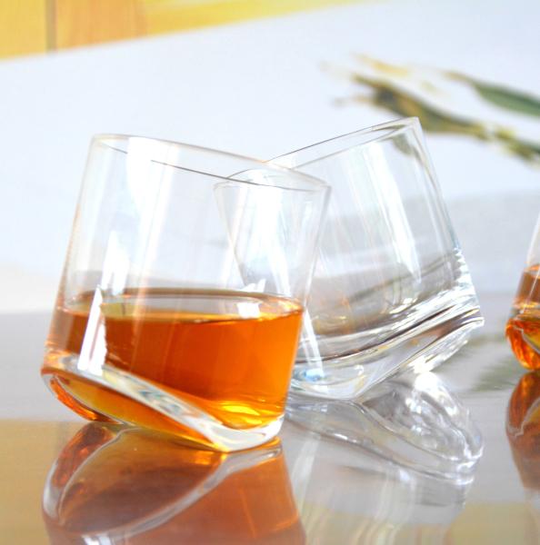 Buy cheap Lead Free Slanted Bottom Round Whiskey Tasting Glasses from wholesalers