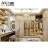 Buy cheap Adjustable Wooden I-Shaped Corner Wardrobe in White Finish for Saudi Bedroom Furniture from wholesalers