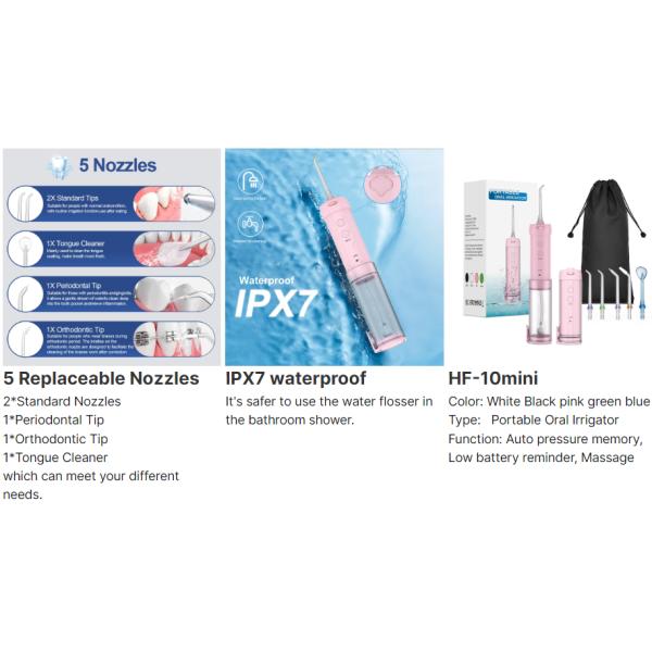 OEM Dentist Recommended Water Flosser 5 Modes Cordless ABS Material