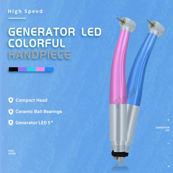 Buy cheap Air Turbine Dental Fiber Optic High Speed Handpiece With 5 LED Lights Dental E-Generator High Speed Handpiece from wholesalers