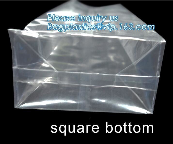 Factory wholesale side gusset clear polybag plastic square flat bottom bopp bag side gusset cello bag bagease bagplastic