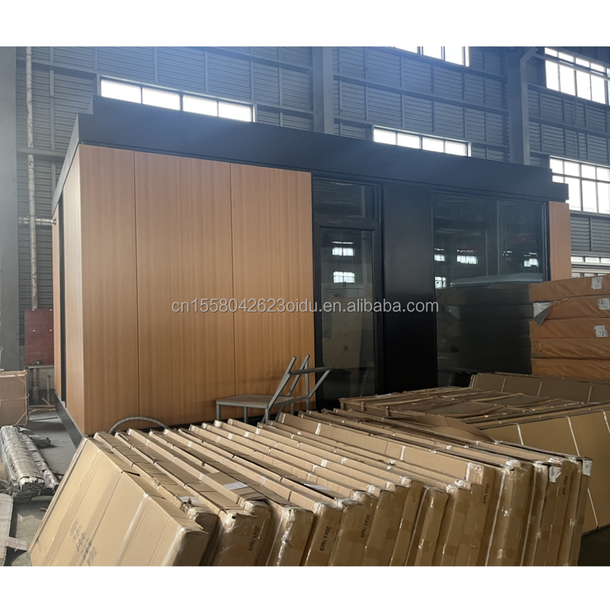 Aluminum Alloy Windows Modern Triangle Roof Prefab House Flat Roof Residential Container Wooden Prefabricated Homes Outdoor Made Steel Sandwich Panel