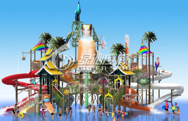 Buy cheap Steel Aquatic Play Structure Fiberglass Slide Water Park for Commercial Park Play Equipment from wholesalers