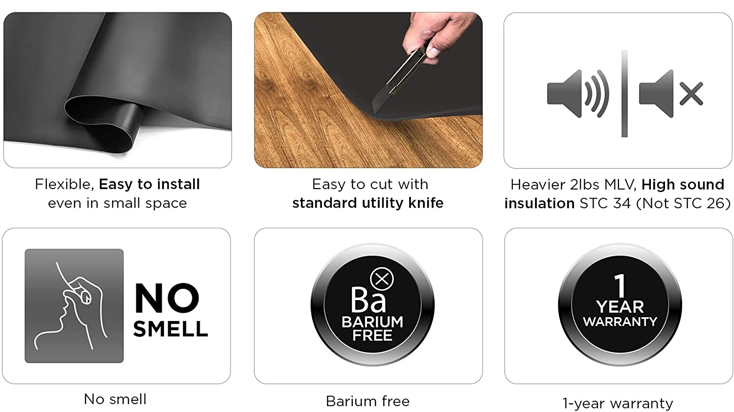 Mass Loaded Vinyl Eco-Friendly And Moisture-Proof Material For Soundproofing Solution