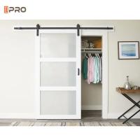 Buy cheap Fashion MDF Interior Doors Sliding Mirror Barn Doors Wood And Tempered Glass product