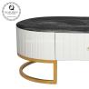 Buy cheap Metal Frame Marble Living Room Table With MDF Cabinet 130x70x44cm from wholesalers