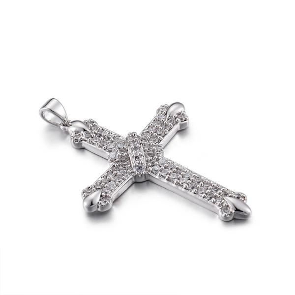 Buy cheap Overlap II 925 Silver CZ Pendant 1.3mm Stones 1.90 Grams from wholesalers