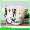 Buy cheap LDMC-072 wholesale embroidery ship spear straw totes beaded shoulders straw bags from wholesalers
