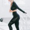 Buy cheap Quick Dry Women's Yoga Apparel Eyelet Flawless Knit Yoga Sets High Waisted Gym Leggings from wholesalers