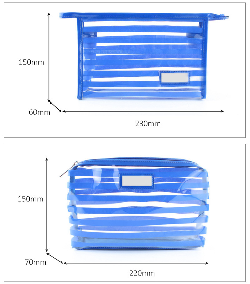 Custom Clear Toiletry Transparent Travel PVC Cosmetic Bag