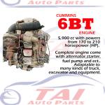 Cummins 4BT 6BT Used Diesel Engine Complete Assembly Excavator Parts
