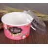 Buy cheap Pink Paper Ice Cream Sundae Cups , Vegetables Paper Salad Bowls Eco Friendly from wholesalers