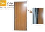Single Swing Right Handed Fire Safety Door Wood Grain Finish Galvanized Steel