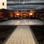 White Starlit RGB LED Dance Floor Panels For Wedding DJ Bar Party
