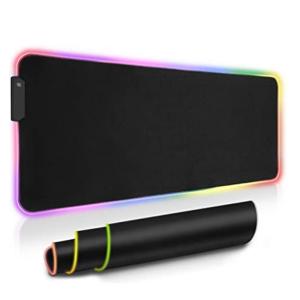 China Personalised Colorful Light RGB Mouse Pad Led Gaming Keyboard Mouse Pad on sale