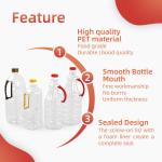 PET Transparent Plastic Condiment Bottles For Cooking Edible Oil 1600ml 1680ml