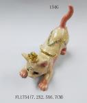 New Design Crown Metal Cat Jewelry Box Cat Family Custom Jewelry Box Luxury