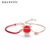 Buy cheap 19.5cm 2.9 Gram Sterling Silver Jewelry Bracelets Heart CZ Red String Bracelet ODM from wholesalers