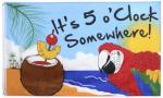 Digital Printing 5 Oclock 3x5'' Outdoor Advertising Flags