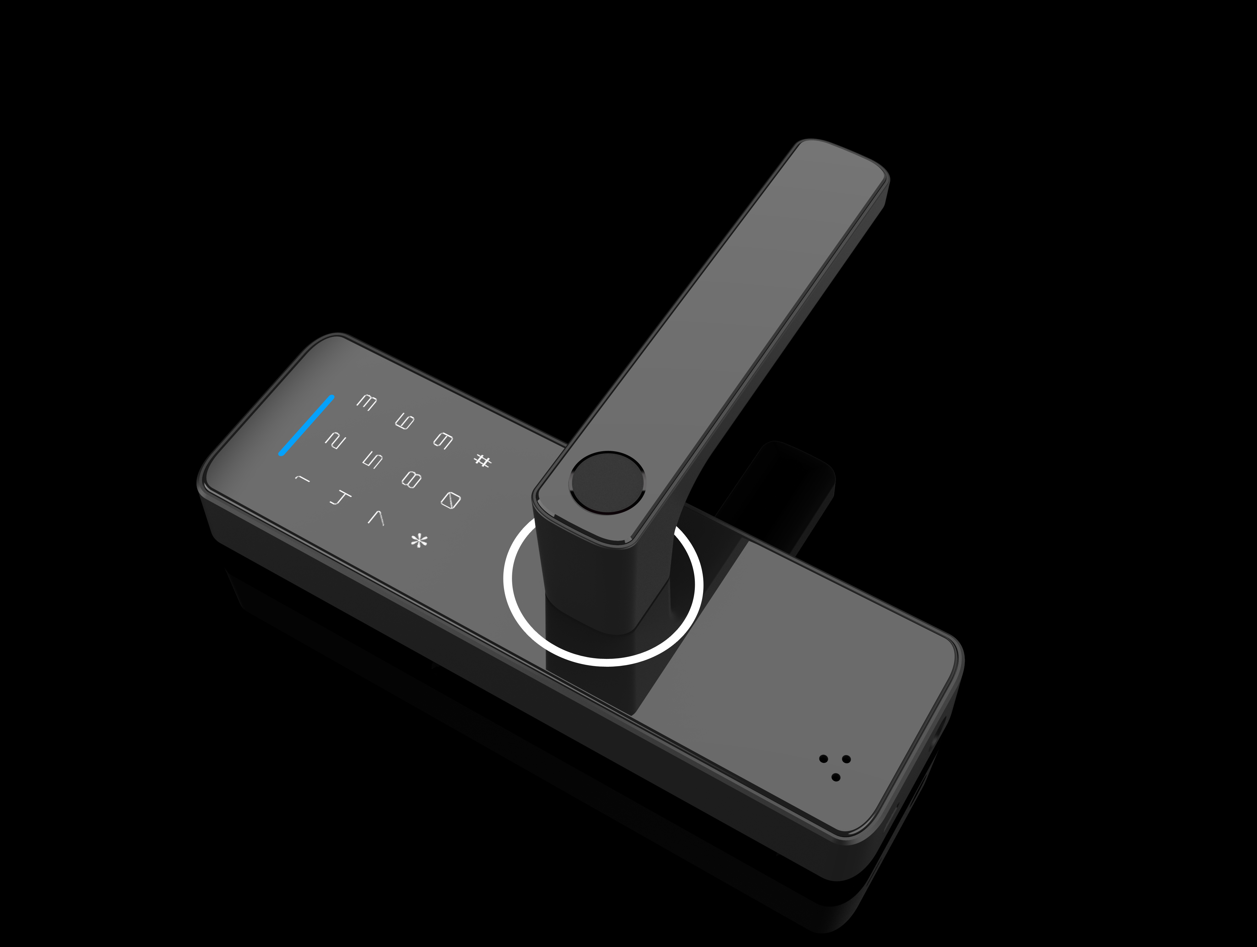 Lever Handle Lock Smart Door Lock Password Lock Up to 20,000 Hours Standby Time Bluetooth and Mobile APP