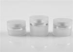 Custom Frosted White Airless Cosmetic Eye Cream Pump Jar Packaging 15g 30g 50g
