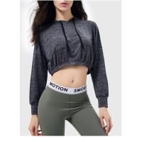 Buy cheap BSCI Sexy Long Sleeve Pullover Crop Top Hoodie / Cropped Pullover Sweatshirt product