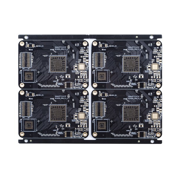 8 Layer Multilayer Printed Circuit Board ENIG 2u TAIYO Black Solder Mask