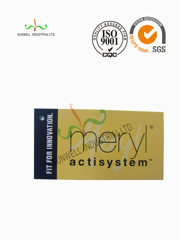 Fashion Design Garments Clothing Hang Tags , Black Color Hangtags And Labels