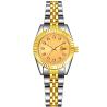 Buy cheap Round 3ATM Quartz Couple Watches OEM Two Tone Gold Watch Date Function from wholesalers