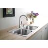 Buy cheap Four Holes Deep Stainless Steel Double Bowl Sink Self Rimming from wholesalers
