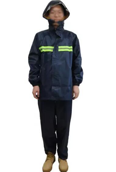 Buy cheap Navy Blue Safety Rain Coat Chemical Resistant Work Wear Rain Coat from wholesalers