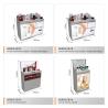 Buy cheap Shop Showcase Grey Wooden Boutique Edge Cabinet With Light Box For Branding Shop Display And Luxury Display Shelf from wholesalers