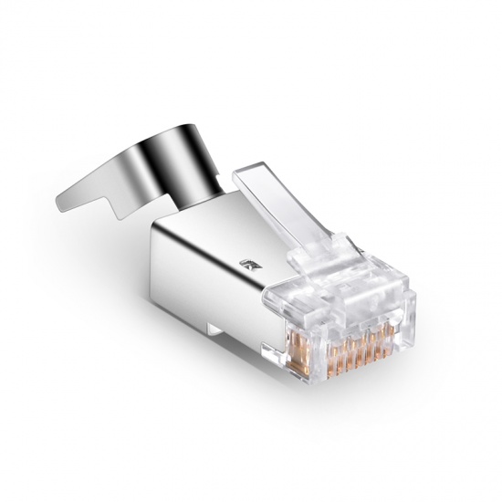 Exact Cables Networking 3U Rj45 Lectroplated Gold 8 Pin Crystal Head Shielded Connector