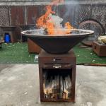 Outdoor Smoker Removable Ash Catcher Steel BBQ Grill 800mm Diameter Cooking