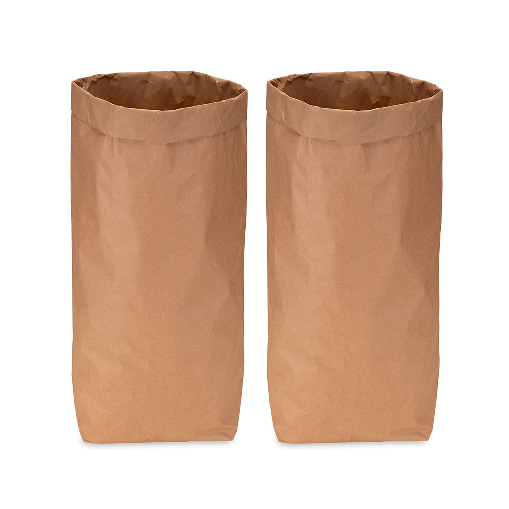 Waterproof Biodegradable Brown Kraft Paper Lawn Leaf Trash Yard Waste Rubbish Paper Garbage Bag For Home And Garden